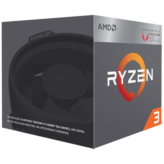 AMD Ryzen™ 3 2200G APU med Vega 8 grafikkort (boks) | Elgiganten