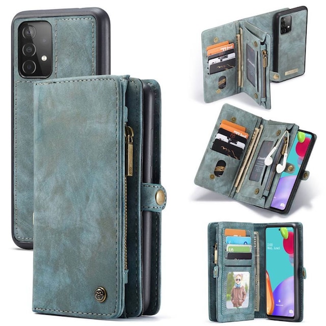 Multi-Wallet CaseMe 11-kort Samsung Galaxy A52 5G  - blå