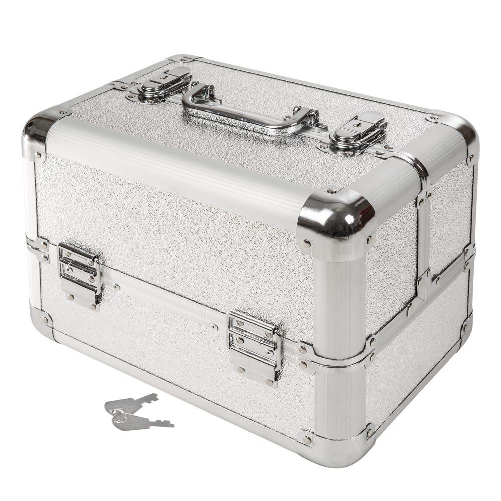 Makeup kuffert med 4 rum - grå | Elgiganten