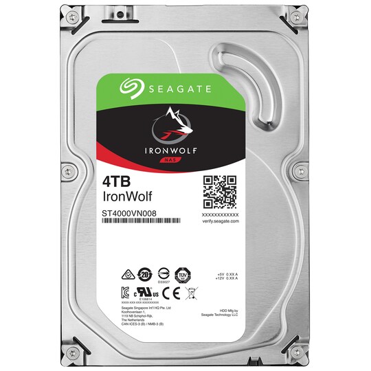 Seagate IronWolf 3.5" intern NAS HDD-harddisk (4 TB) | Elgiganten