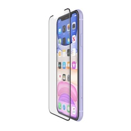 Belkin ScreenForce InvisiGlass, Klar skærmbeskytter, Apple, iPhone 11, iPhone XR, Ridseresistent, Sort, Transparent, 1 stk