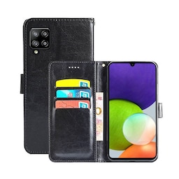 Wallet Cover 3-kort Samsung Galaxy A22 4G  - sort