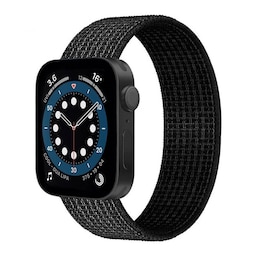 Apple Watch 7 (44mm) Nylon Armbånd - Black white