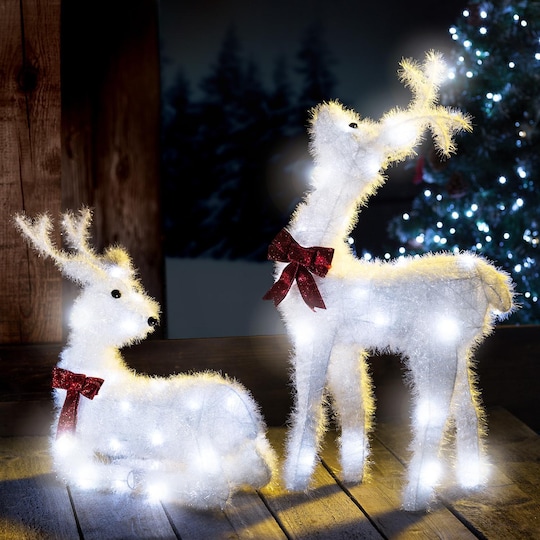 LED Rensdyr med sløjfe julebelysning til haven | Elgiganten