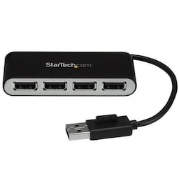 StarTech.com ST4200MINI2, USB 2.0, USB 2.0, 480 Mbit/s, Sort, Sølv, Plast, CE, FCC, RoHS, REACH