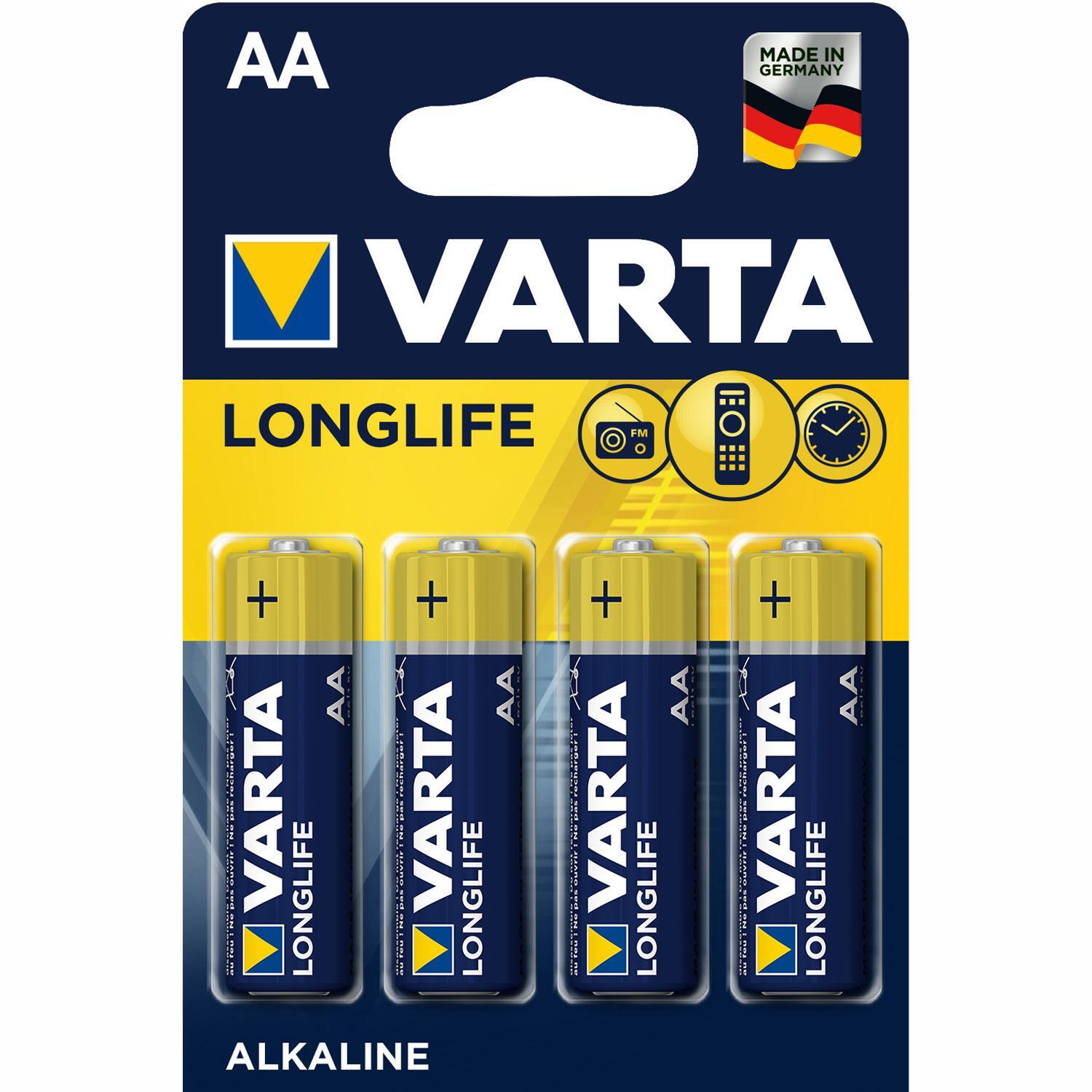 Varta Longlife AA-batterier (4-pak) | Elgiganten