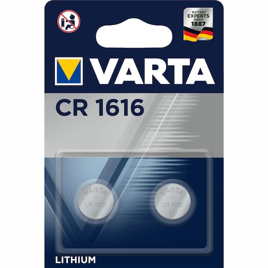 CR1616 3V Lithium knapcellebatteri 2-pak | Elgiganten