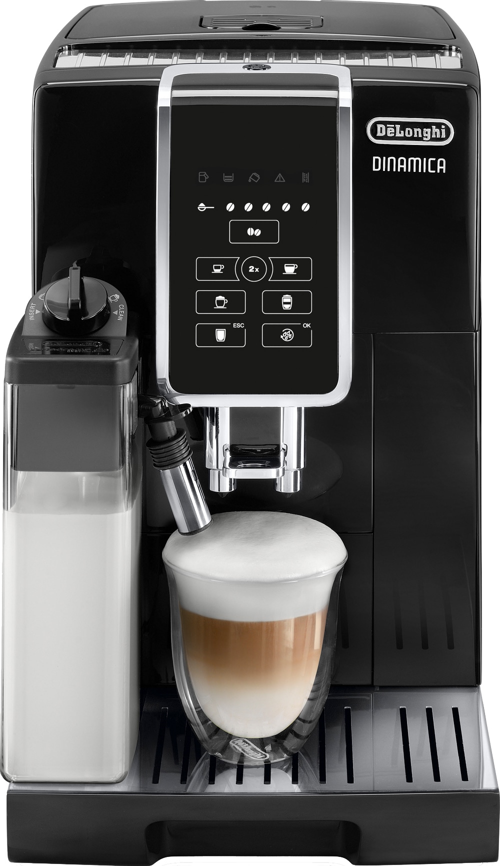 DeLonghi Dinamica ECAM350.50.B kaffemaskine (sort) | Elgiganten