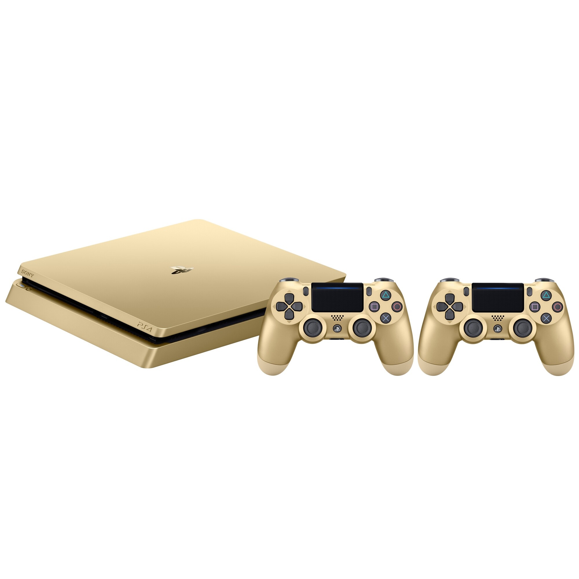 PlayStation 4 Slim 500 GB med 2x DualShock - guld | Elgiganten
