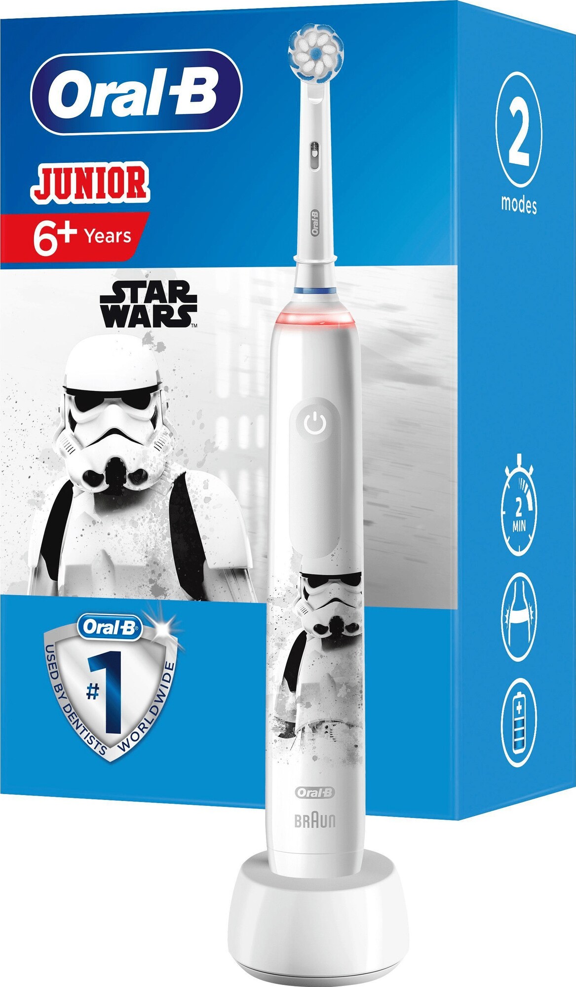 Oral-B Pro3 Junior Star Wars elektrisk tandbørste 396109 (hvid) med  PrisMatch