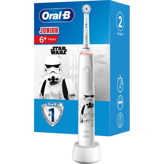 Oral-B Pro3 Junior Star Wars elektrisk tandbørste til børn 396109 (hvid) |  Elgiganten
