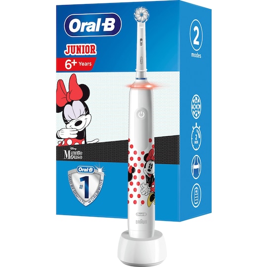 Oral-B Pro3 Junior Minnie Mouse elektrisk tandbørste børn 396123 (hvid) | Elgiganten