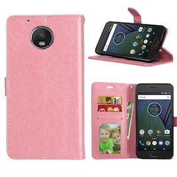 Wallet 3-kort til Motorola Moto G5 Plus (XT1683)  - lys rosa