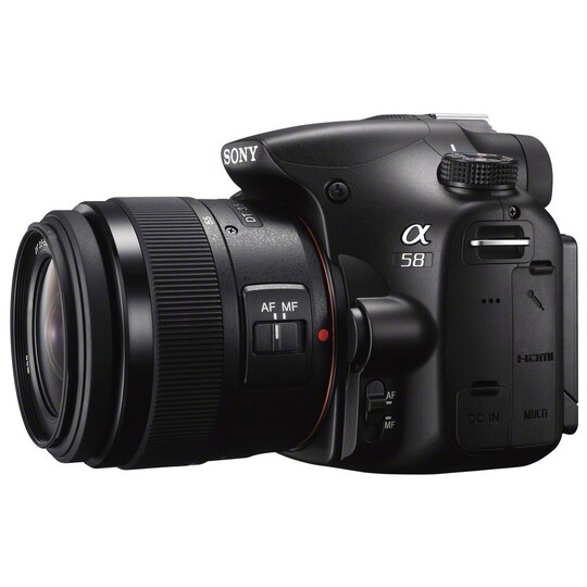 Sony SLT-A58 spejlreflekskamera + 18-55 mm objektiv | Elgiganten