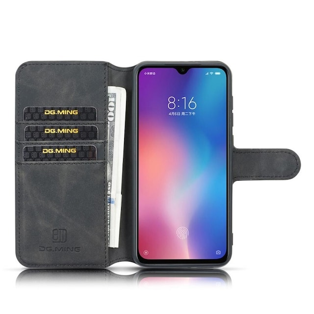 DG-Ming Wallet 3-kort til Xiaomi Mi 9 (6,39 ")  - sort