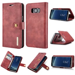 DG-Ming Wallet 2i1 til Samsung Galaxy S8 Plus (SM-G955F)  - rød