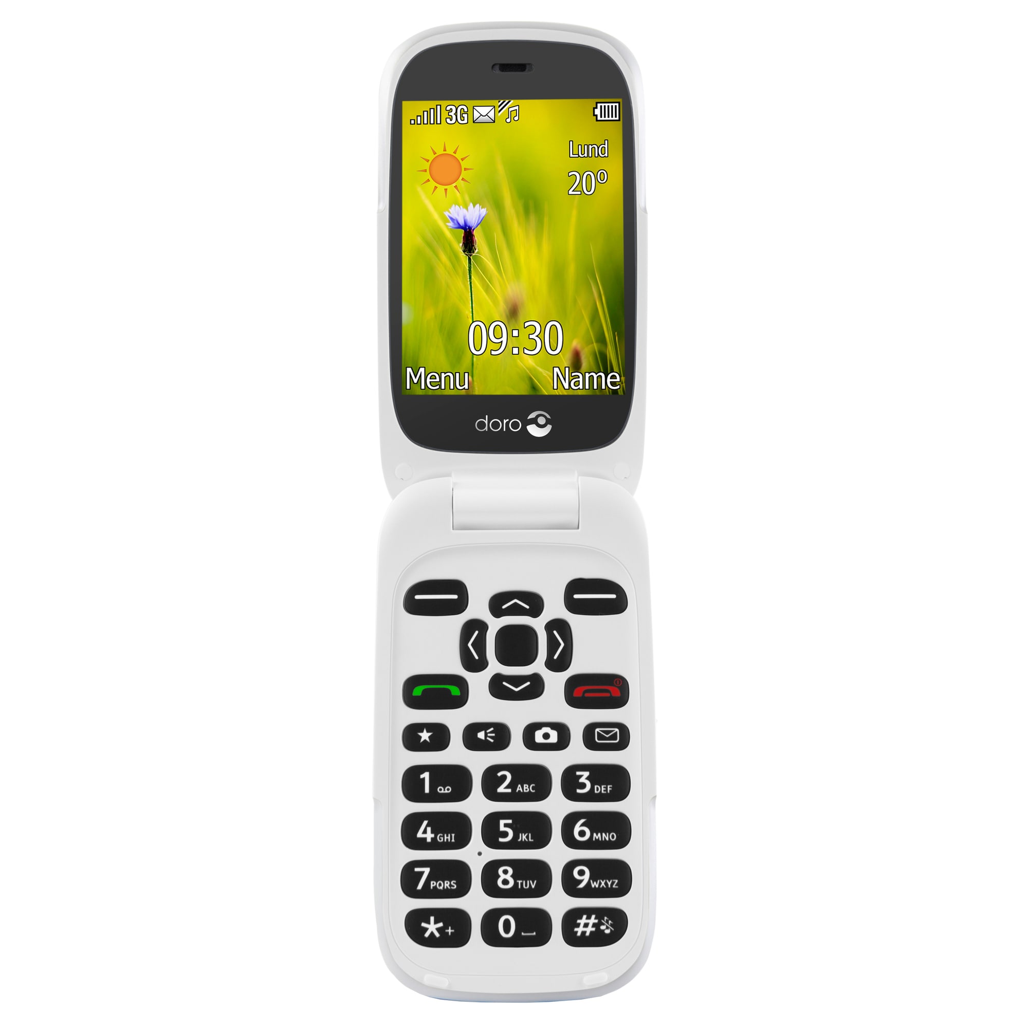 Doro 6526 mobiltelefon - stål/hvid | Elgiganten