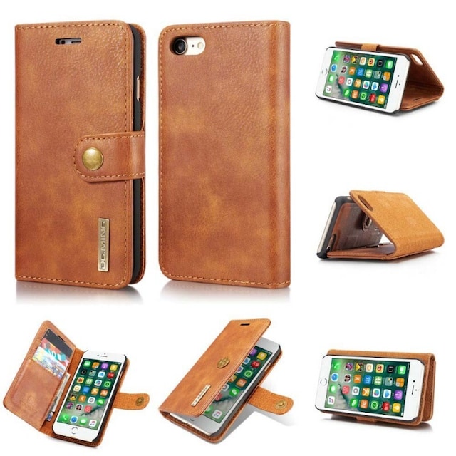 DG-Ming Wallet 2i1 til Apple iPhone 7 / 8 / SE (4.7")  - brun