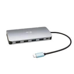 i-tec Metal C31NANODOCKPROPD, kabel, USB 3.2 Gen 1 (3.1 Gen 1) Type-C, 100 W, 3.5 mm, 10.100.1000 Mbit / s, sølv