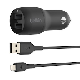 Belkin Boost Charge, Automatisk, Cigartænder, 1 m, Sort