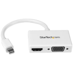 StarTech.com MDP2HDVGAW, 0,15 m, 1920 x 1200 pixel, 1080p, Hvid, Passiv videoomformer, CE, FCC, REACH