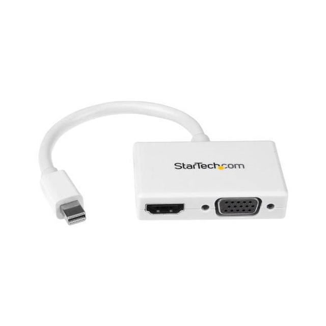 StarTech.com MDP2HDVGAW, 0,15 m, 1920 x 1200 pixel, 1080p, Hvid, Passiv videoomformer, CE, FCC, REACH