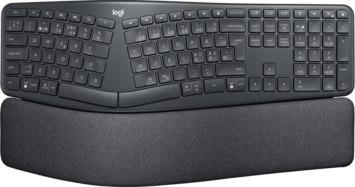 Logitech Ergo K860 ergonomisk tastatur | Elgiganten