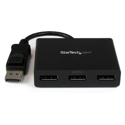 StarTech.com MSTDP123DP, DisplayPort, 3x DisplayPort, Sort, Plast, 0,19 m, REACH, CE, FCC