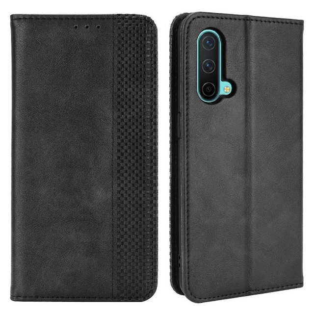 Wallet Stand Flip-telefontaske til OnePlus Nord CE 5G - Sort