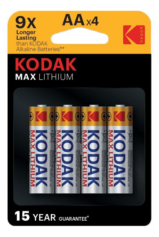 Kodak Max lithium AA batteri (4 stk.) | Elgiganten