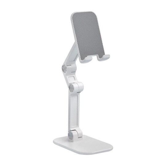 NÖRDIC Justerbar foldbar universal bord stativ til mobiltelefon tablet  Iphone Ipad holder drejelig mobilt stativ hvid | Elgiganten