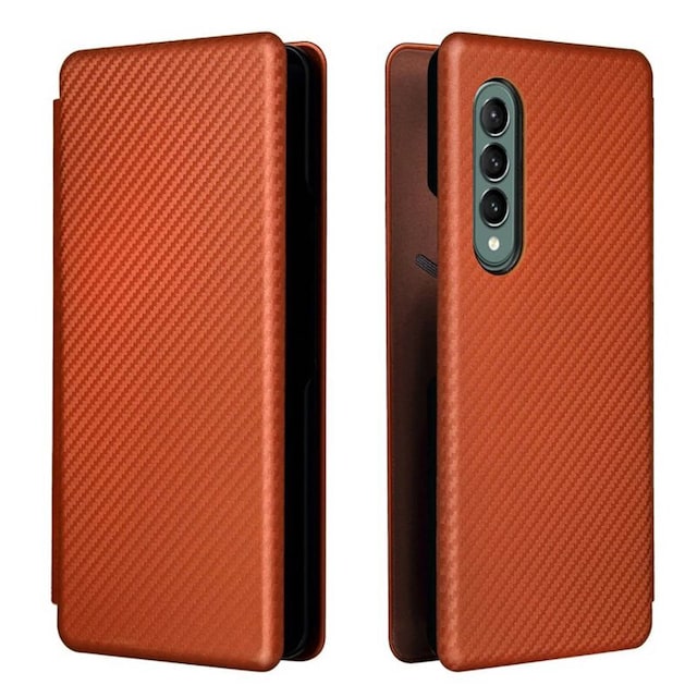 Carbon Flipcase cover Samsung Galaxy Z Fold 3  - brun