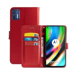 Wallet Cover 3-kort Motorola Moto G9 Plus  - rød