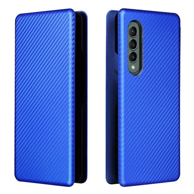 Carbon Flipcase cover Samsung Galaxy Z Fold 3  - blå