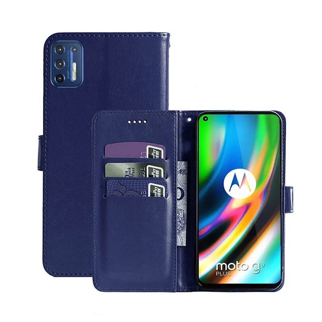 Wallet Cover 3-kort Motorola Moto G9 Plus  - mørk