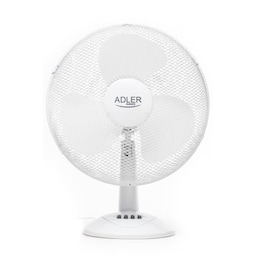 Adler AD 7304 Bordventilator, Antal hastigheder 3, 45 W, Oscillation, Diameter 40 cm, Hvid