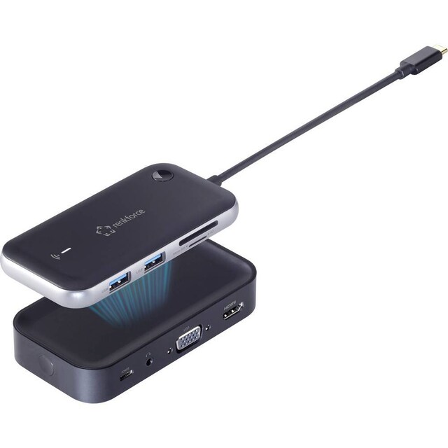 Renkforce USB-C® Mini-dockingstation RF-HUB-810 Passer