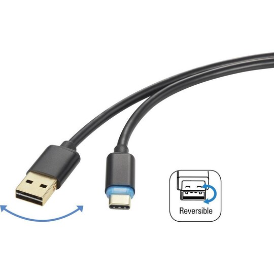 Renkforce USB-kabel USB 2.0 USB-A-hanstik, USB-C® stik | Elgiganten