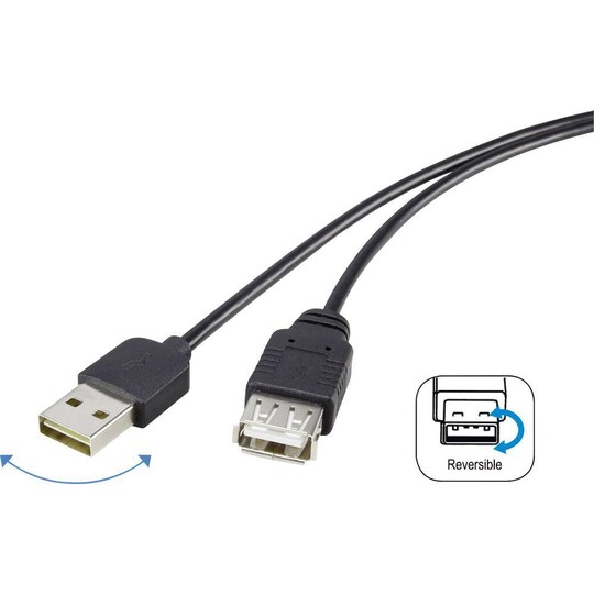 Renkforce USB-kabel USB 2.0 USB-A-hanstik, | Elgiganten