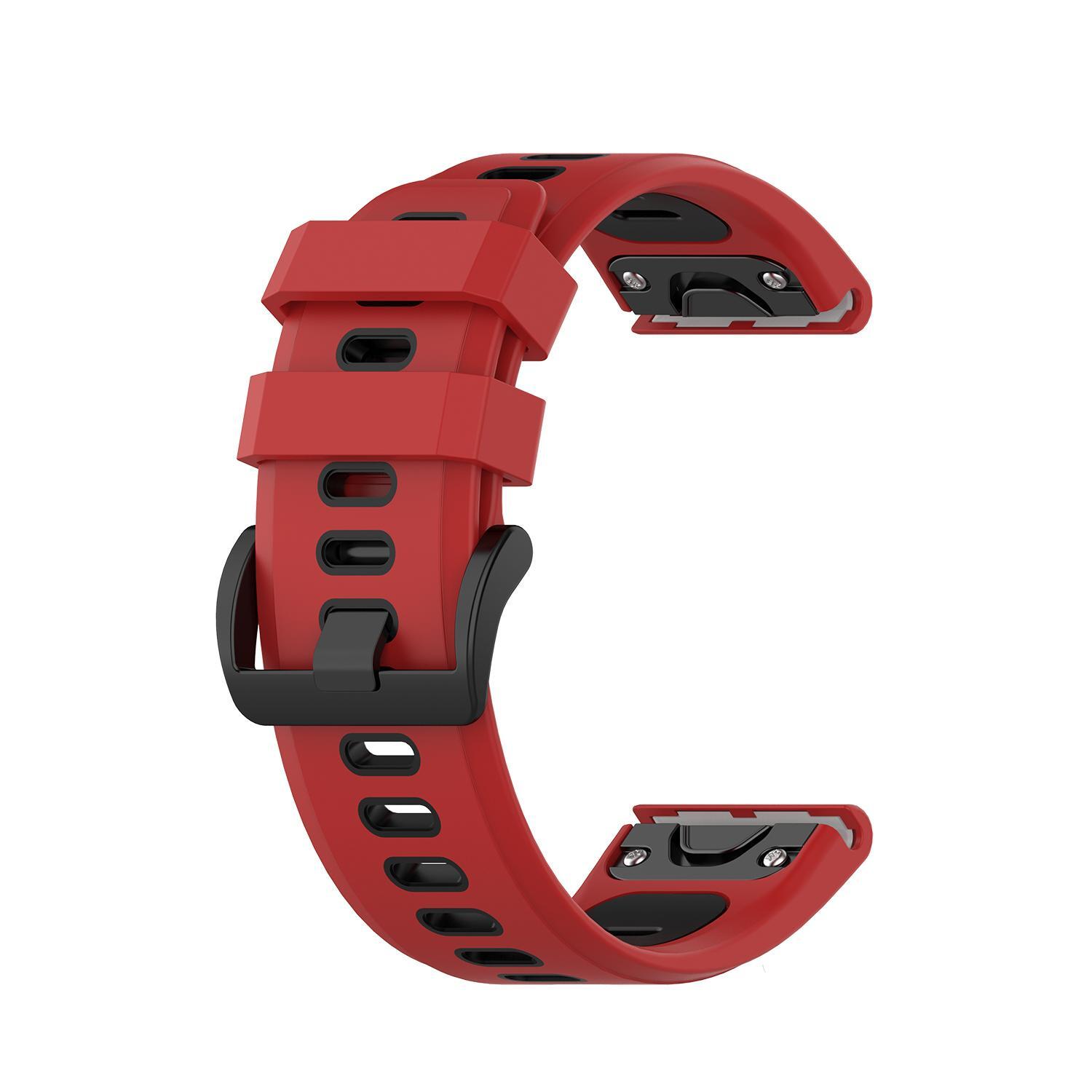 Garmin 3 6X 5X armbånd Silikone Rød/Sort | Elgiganten