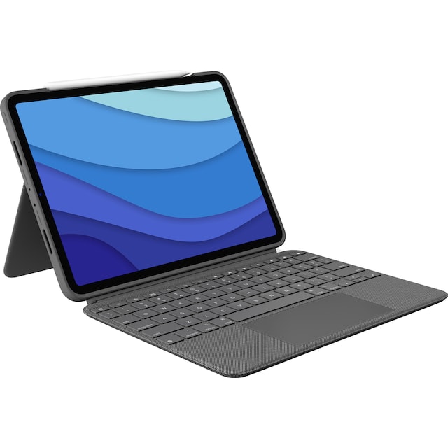 Logitech Combo Touch tastaturcover til iPad Pro 12,9 (grå)
