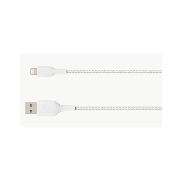 Belkin CAA002BT1MWH, 1 m, Lightning, USB A, Hanstik, Hanstik, Hvid