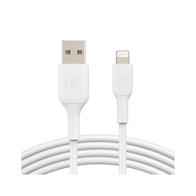 Belkin CAA001BT1MWH, 1 m, Lightning, USB A, Hanstik, Hanstik, Hvid