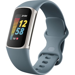 Fitbit Charge 5 aktivitetsmåler (steel blue/platinum)