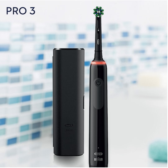 Oral-B Pro3 3500 elektrisk tandbørste 289517 (sort) | Elgiganten