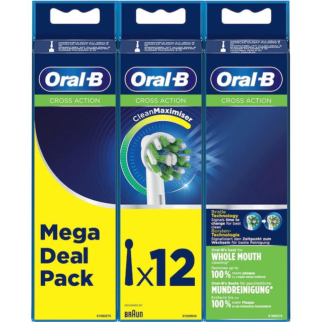 Oral B Cross Action tandbørstehoveder 374251