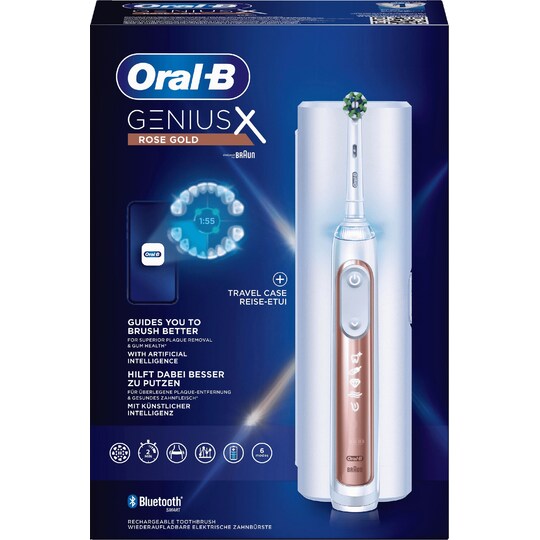 Oral-B Genius X elektrisk tandbørste 396963 (Rose Gold) | Elgiganten