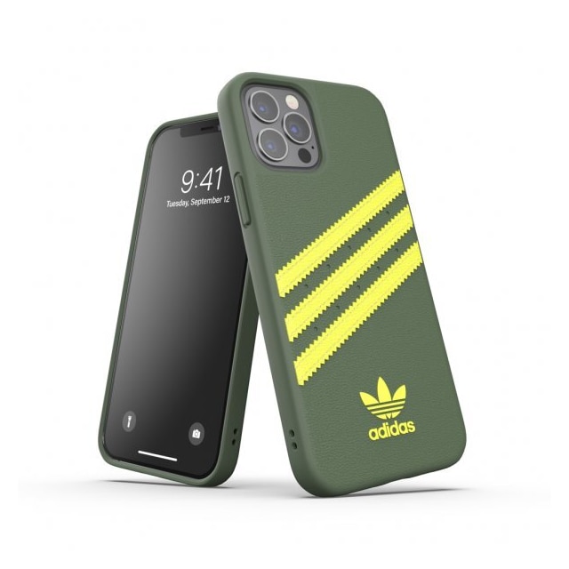 Adidas iPhone 12/iPhone 12 Pro Cover Moulded Case PU Wild Pine/Acid Yellow