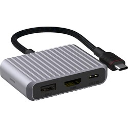 Unisynk 3 Port USB-C hub (grå)