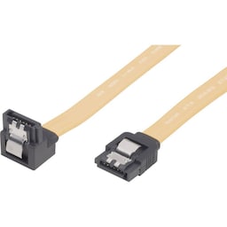 Gult SATA II (300) kabel L-type med kort stik 1x
